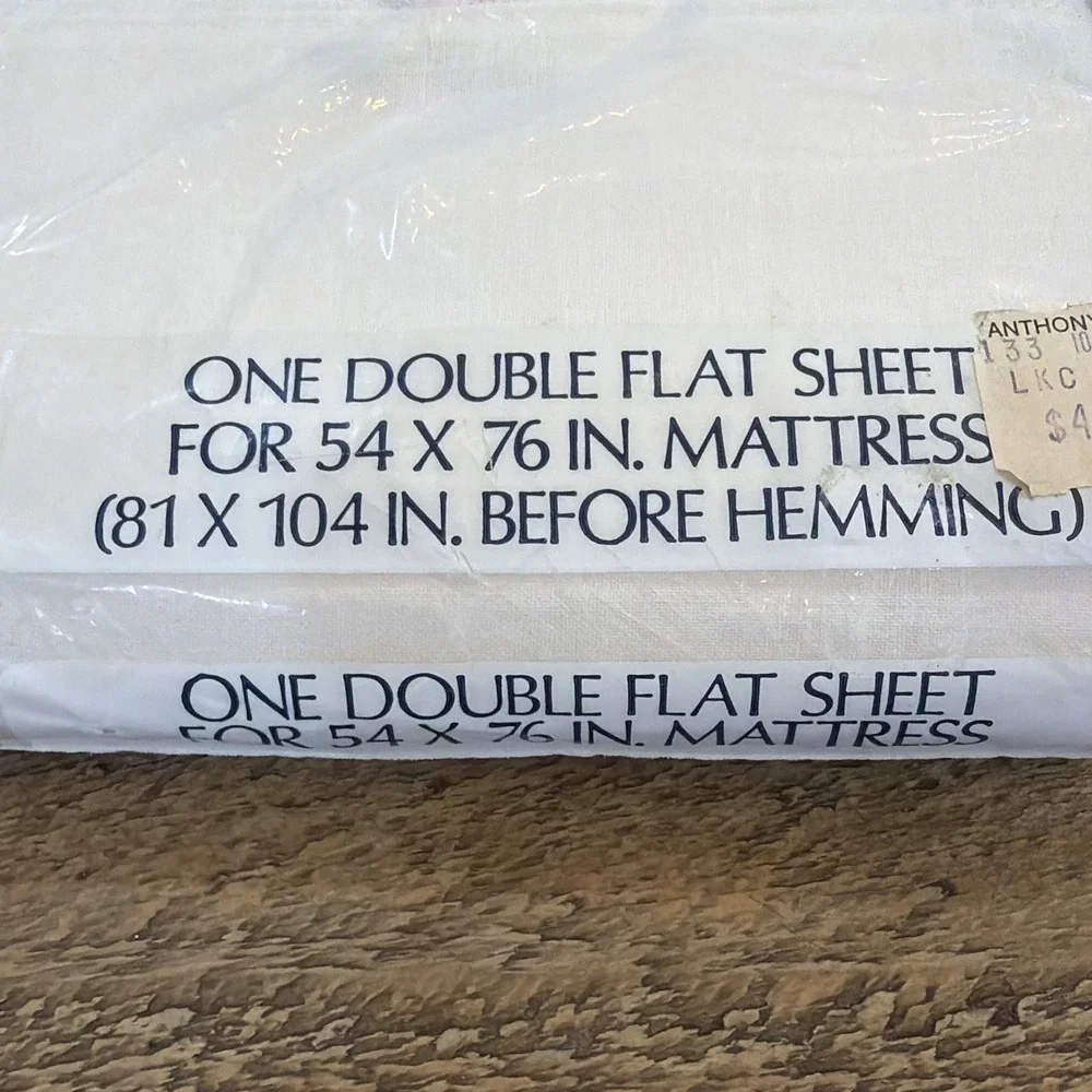 Vintage NEW Dantrel Dan River Double Flat Sheet  Sweetheart Rose 54x76